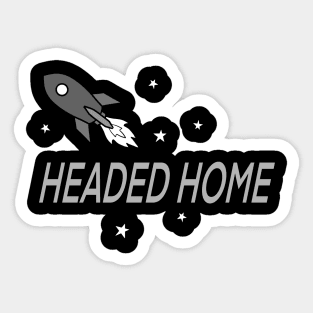 Headed Home B&W Sticker